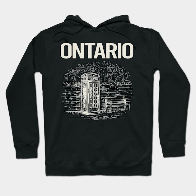 Vintage Phone Booth Ontario Hoodie by rosenbaumquinton52